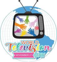 World Television Day Logo Design vector