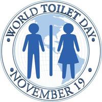 World toilet day text design vector