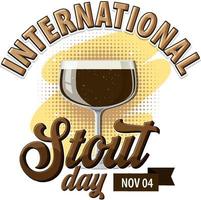 International Stout Day Banner Design vector