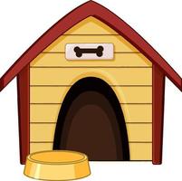 Doghouse in cartoon style vector