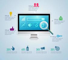 SEO infographic set vector