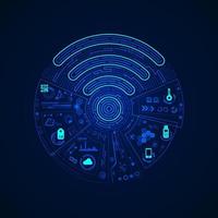 NFC tech interface vector
