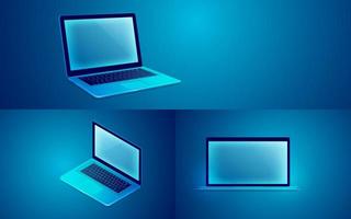 computer laptop mockups vector