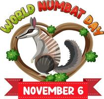 World Numbat Day Banner Logo vector