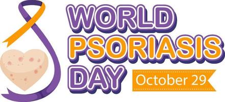 diseño de banner del día mundial de la psoriasis vector