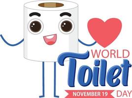 World toilet day text design vector