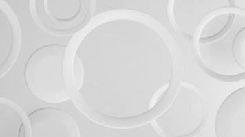 Abstract background with white ring circles. 3D render photo