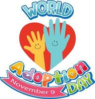 World Adoption Day Logo Design vector