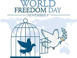 World Freedom Day Banner Design vector