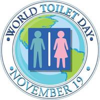 World toilet day text design vector