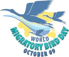 diseño de banner del día mundial de las aves migratorias vector