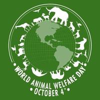 vector de concepto del día mundial del bienestar animal