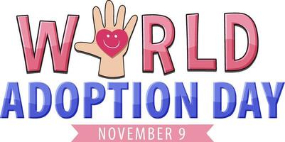 diseño del cartel del día mundial de la adopción vector