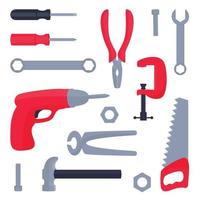 large set of construction tools vector