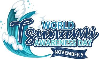 World Tsunami Awareness Day vector
