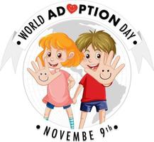 World Adoption Day Logo Design vector