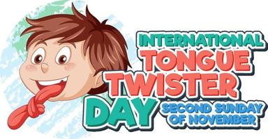 International Tongue Twister Day Banner Design vector
