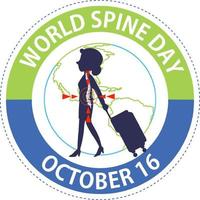 World Spine Day Banner Design vector