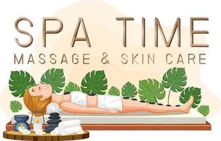 Luxury spa poster template design vector