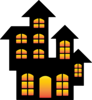 halloween kasteel silhouet png