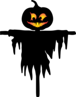 silhouette d'épouvantail d'halloween png