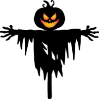 silhouette d'épouvantail d'halloween png
