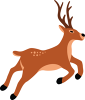 ilustración de arte de ciervos de oro de navidad png