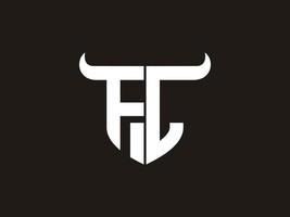 diseño inicial del logotipo de fl bull. vector