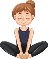 Yoga cobblers pose cartoon character vector