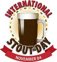 International Stout Day Banner Design vector