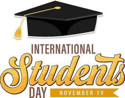 diseño de banner del día internacional de los estudiantes vector