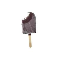 Chocolate ice cream on stick. Tasty popsicle photo