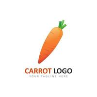 ilustración de diseño degradado de logotipo de zanahoria vector