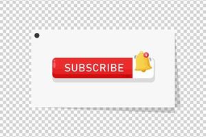 Subscribe notification icon on blank paper vector