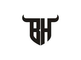 diseño inicial del logo del toro bh. vector