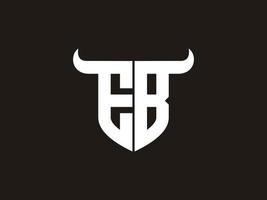 diseño inicial del logo del toro eb. vector