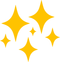 yellow sparkle twinkling star icon png