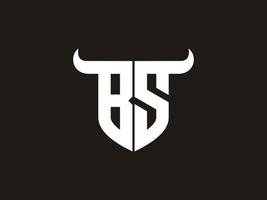 diseño inicial del logo del toro bs. vector