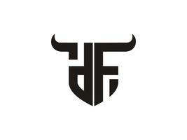 diseño inicial del logotipo del toro df. vector