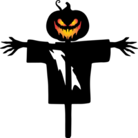 épouvantail silhouette halloween png