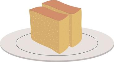 Castella sponge cake illustration element vector