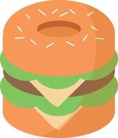 hamburger  ,  illustration in a cartoon style. Logo for cafes, restaurants, coffee shops, catering. vector