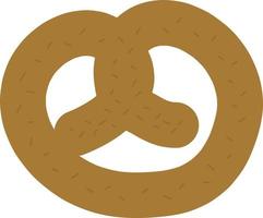 Pretzel icon illustration in sketch style.Hand drawn bread isolated on white background. vector