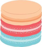 macarons, ilustración en un estilo de dibujos animados. logo para cafeterías, restaurantes, cafeterías, catering. vector