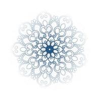 Decorative mandala with blue colour design vector