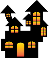 Silhouette Halloween Castle png