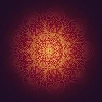 Ethnic colorful round ornamental henna golden mandala background vector