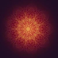 Ethnic colorful round ornamental henna golden mandala background vector