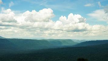 Panorama of high mountains in Thailand wonderful rainy season landscape in the mountains have the whole sky clouds and mist. photo