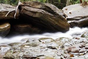 Waterfalls and streams during the waterless period in Nam Nao National Park of Thailand. photo